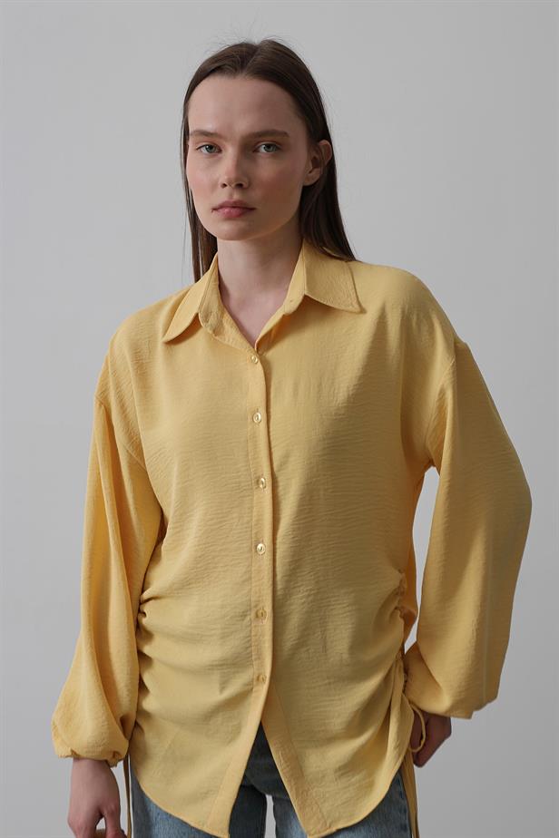 RYN Biye Detailed Ayrubin Shirt - Yellow - Irondequoit