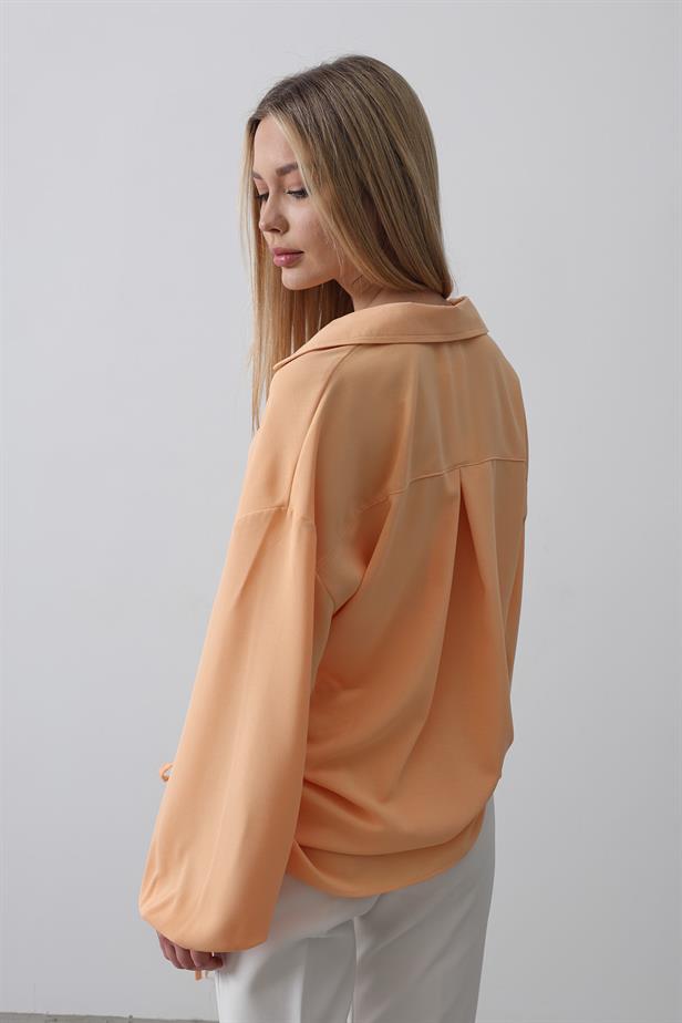 RYN Biye Detailed Ayrubin Shirt - Salmon - Oildale