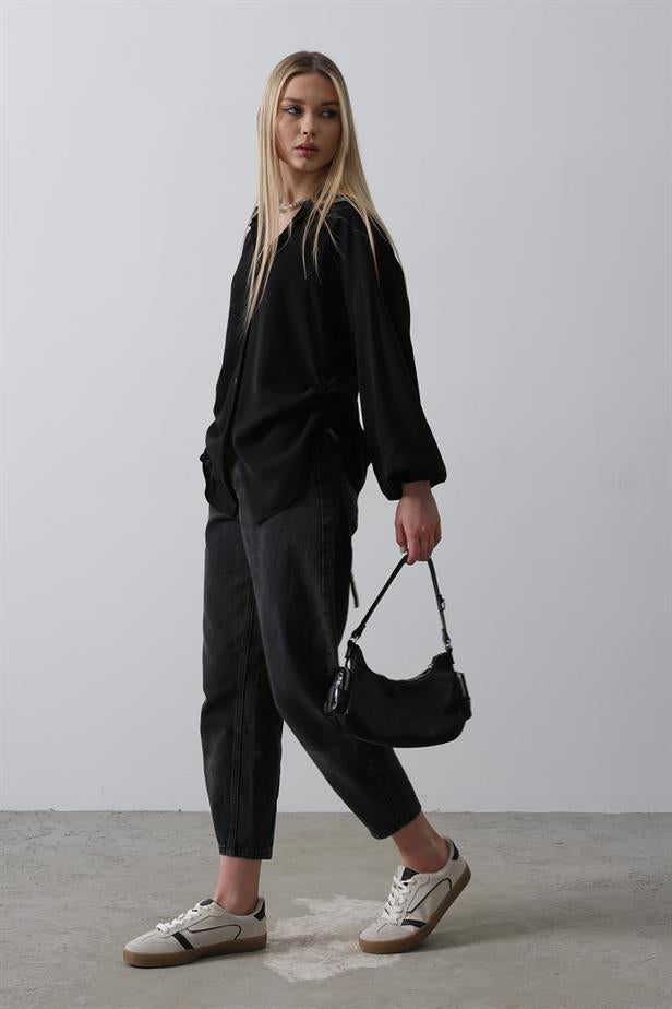 RYN Biye Detailed Ayrubin Shirt - Black - Manalapan
