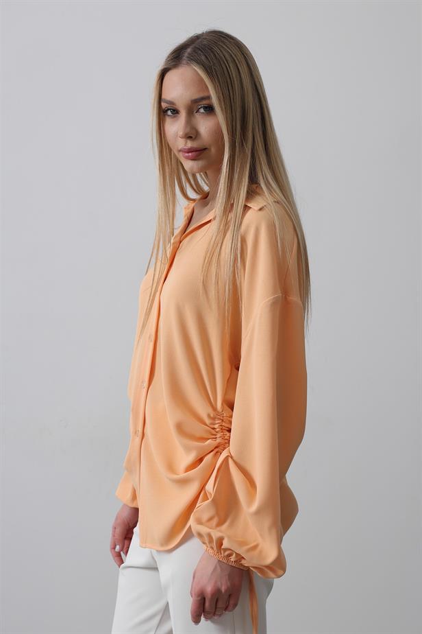RYN Biye Detailed Ayrubin Shirt - Salmon - Oildale