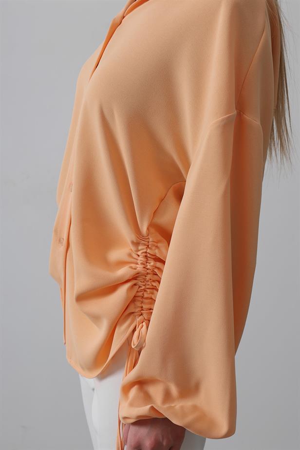 RYN Biye Detailed Ayrubin Shirt - Salmon - Oildale