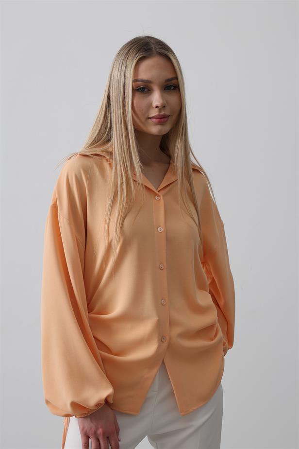 RYN Biye Detailed Ayrubin Shirt - Salmon - Oildale