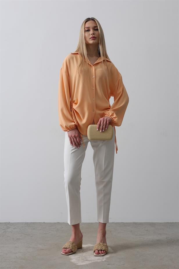 RYN Biye Detailed Ayrubin Shirt - Salmon - Oildale