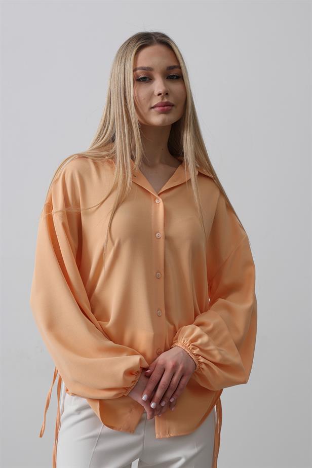 RYN Biye Detailed Ayrubin Shirt - Salmon - Oildale