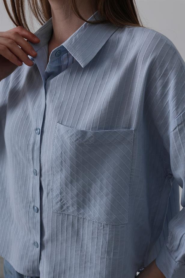 RYN Pocket Short Sleeve Shirt - Baby Blue - San Andrés Tuxtla