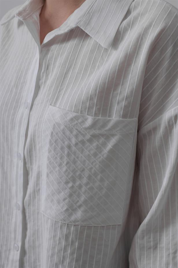 RYN Pocket Short Sleeve Shirt - White - Lagos de Moreno