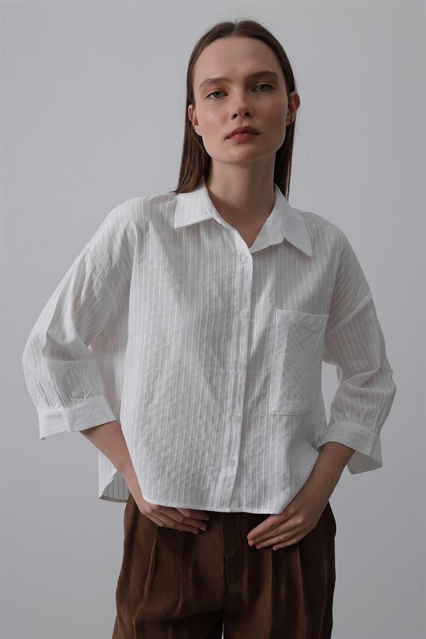 RYN Pocket Short Sleeve Shirt - White - Lagos de Moreno