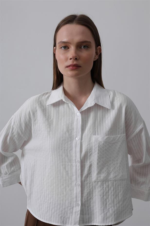 RYN Pocket Short Sleeve Shirt - White - Lagos de Moreno