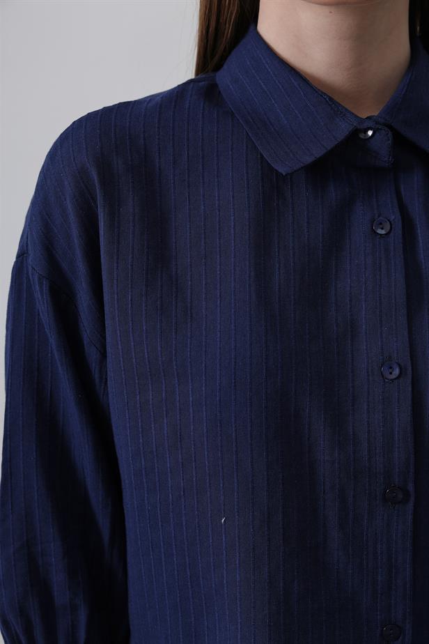 RYN Pocket Short Sleeve Shirt - Navy Blue - Maroúsi