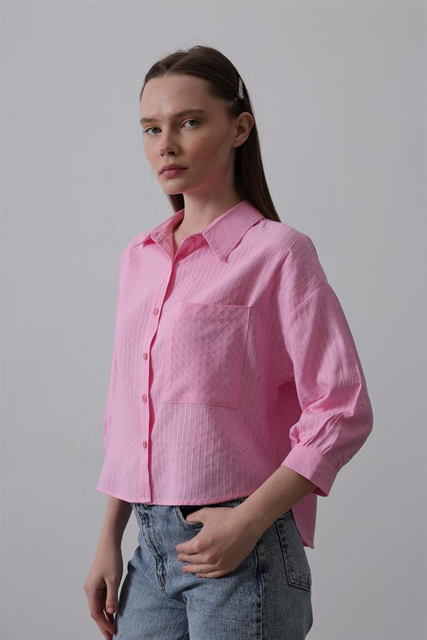 RYN Pocket Short Sleeve Shirt - Pink - Mackay