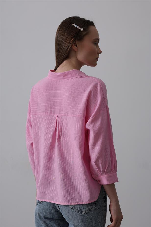 RYN Pocket Short Sleeve Shirt - Pink - Mackay