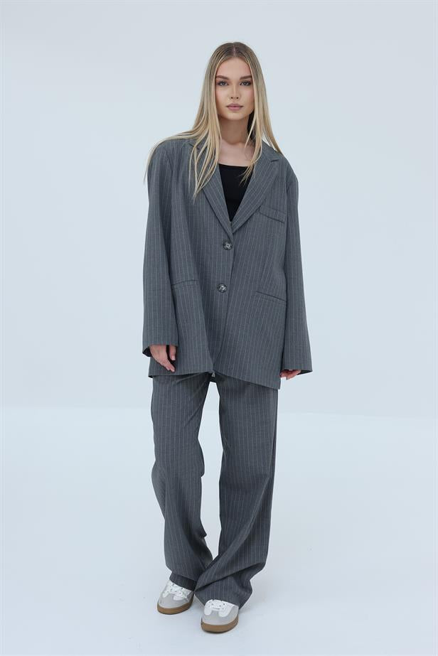 RYN Striped Jacket - Anthracite - Actopan