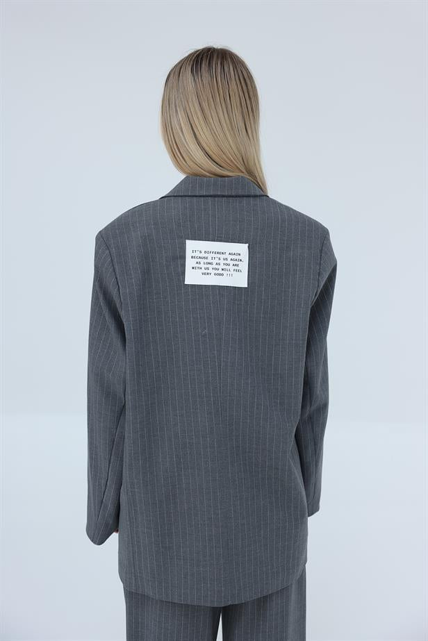 RYN Striped Jacket - Anthracite - Actopan