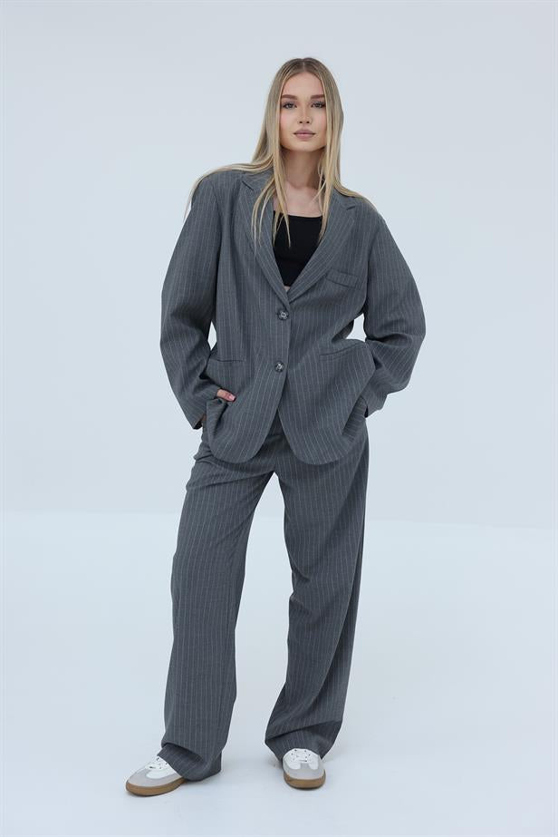 RYN Striped Jacket - Anthracite - Actopan