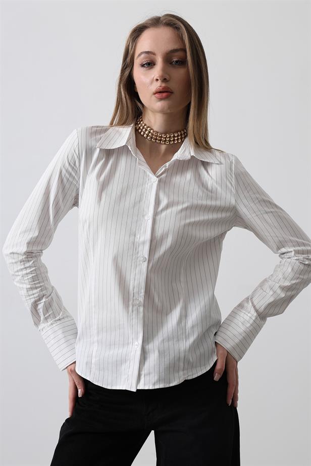 RYN Striped Slim Fit T-shirt - White - Bremerton