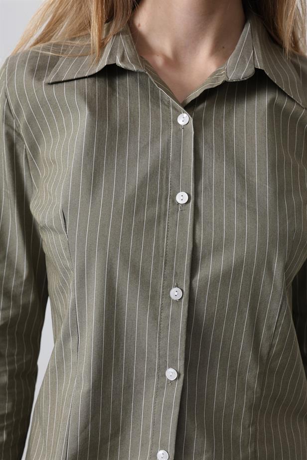 RYN Striped Slim Fit T-shirt - Khaki - Altamira