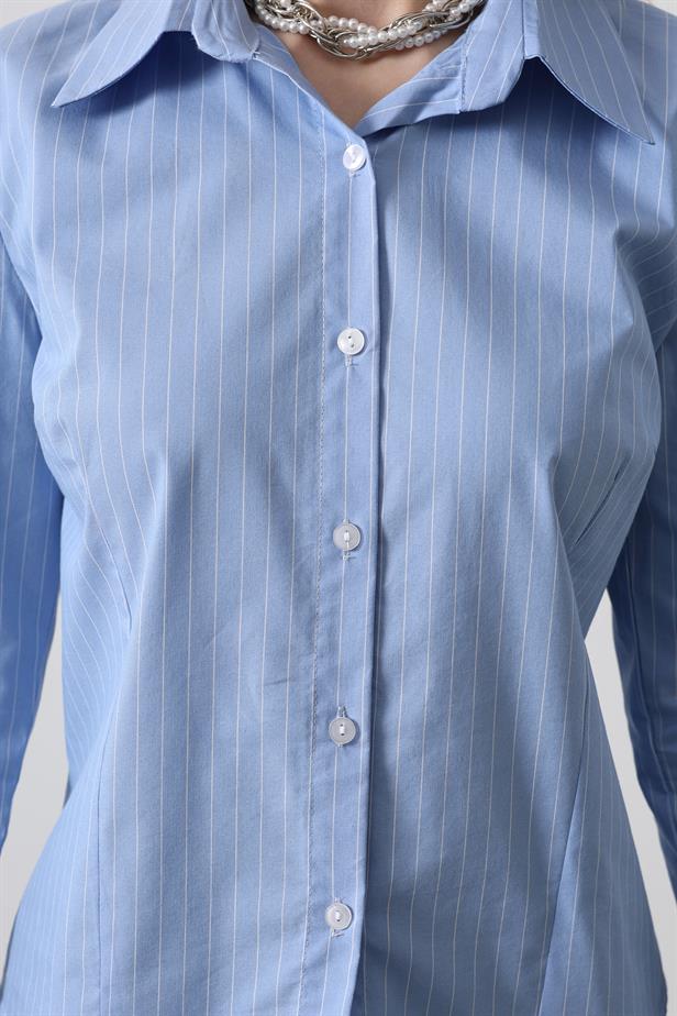 RYN Striped Slim Fit T-shirt - Blue - Evere