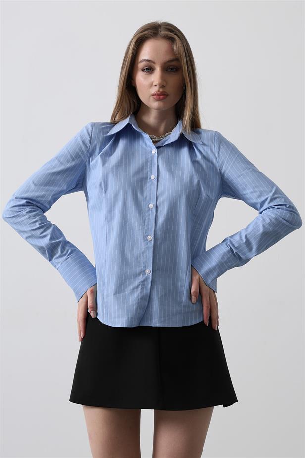 RYN Striped Slim Fit T-shirt - Blue - Evere