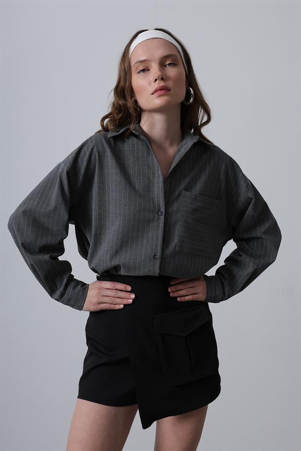 RYN Striped Shirt - Anthracite - Hendersonville