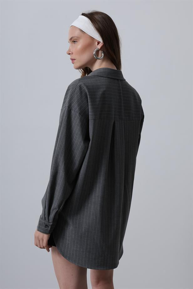 RYN Striped Shirt - Anthracite - Hendersonville