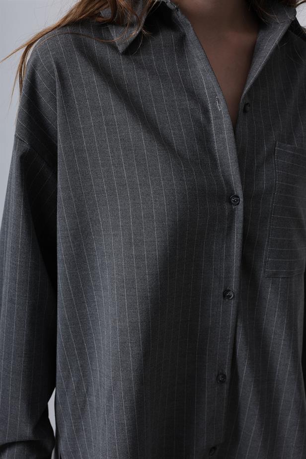 RYN Striped Shirt - Anthracite - Hendersonville