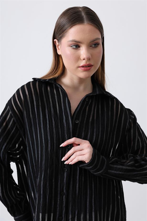 RYN Striped Shirt - Black - Bakhmut