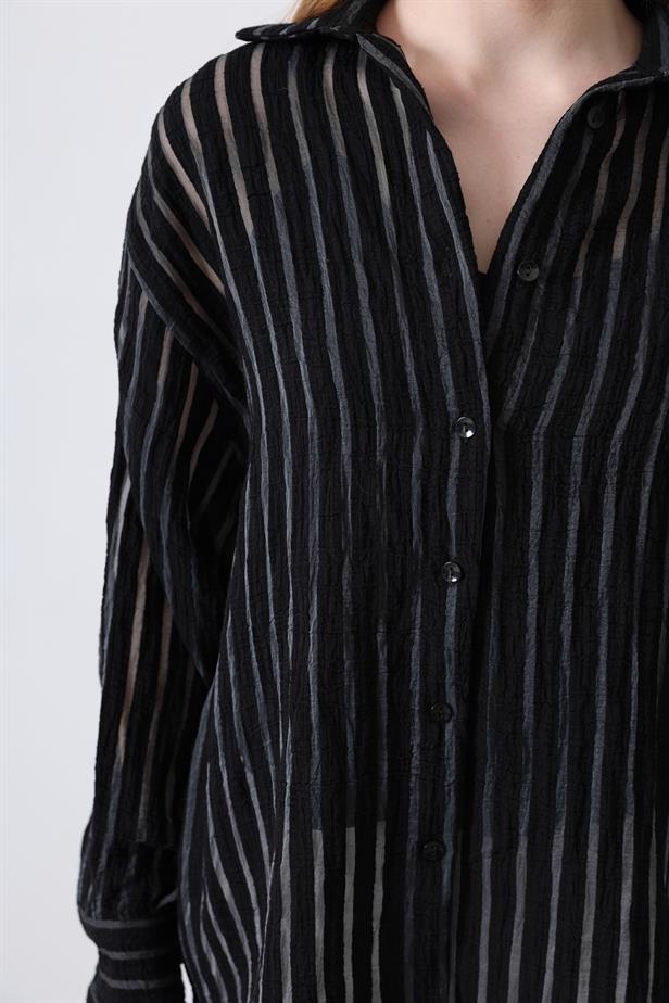 RYN Striped Shirt - Black - Bakhmut