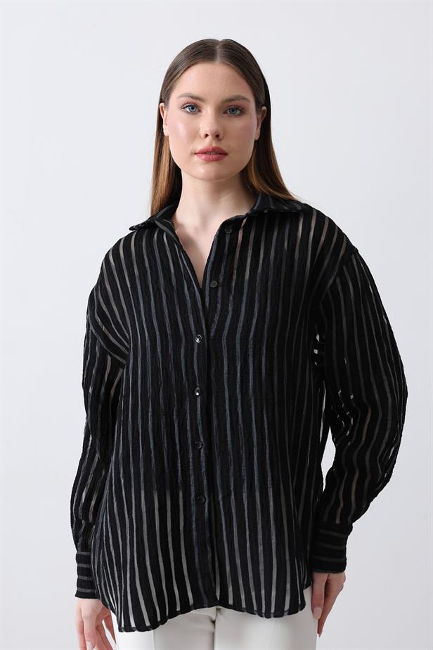 RYN Striped Shirt - Black - Bakhmut