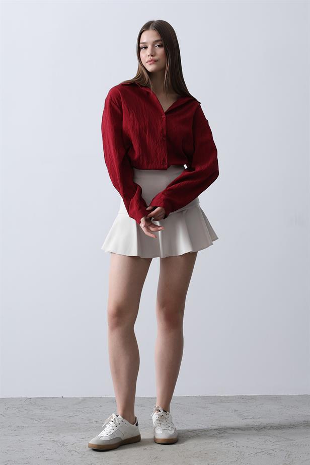 RYN Striped Slim Fit Shirt - Burgundy - Bullhead City