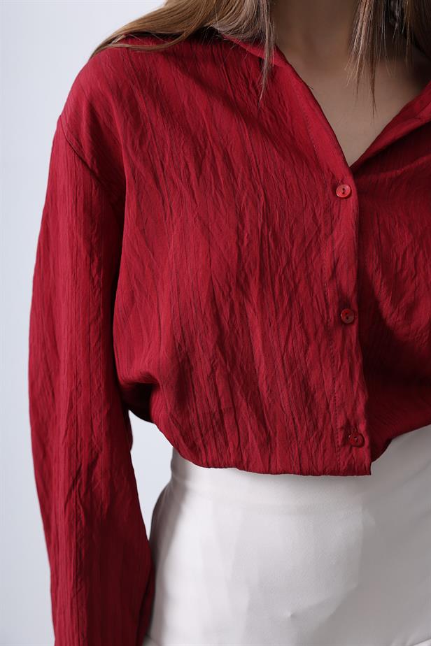 RYN Striped Slim Fit Shirt - Burgundy - Bullhead City