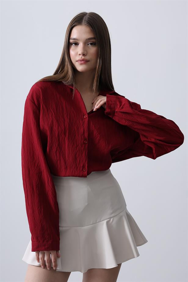 RYN Striped Slim Fit Shirt - Burgundy - Bullhead City