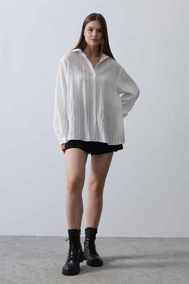 RYN Striped Slim Fit Shirt - Ecru - Indianapolis