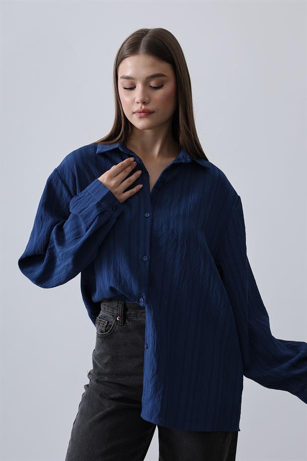 RYN Striped Slim Fit Shirt - Indigo - North Lauderdale