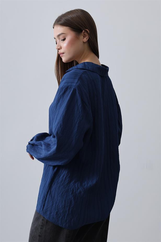RYN Striped Slim Fit Shirt - Indigo - North Lauderdale