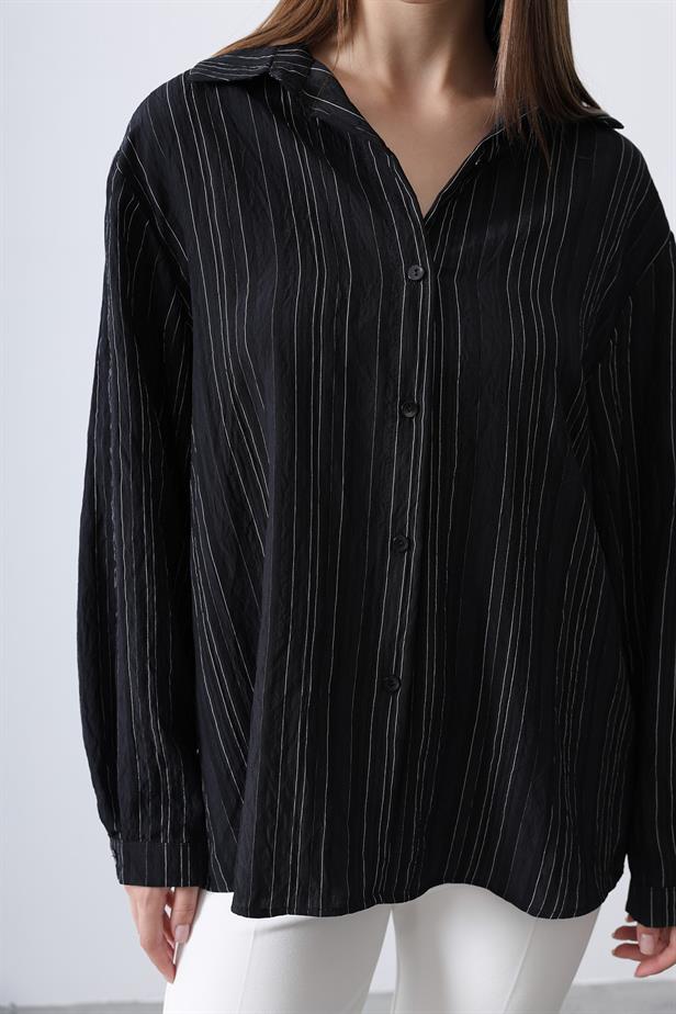 RYN Striped Slim Fit Shirt - Black - Sibiu