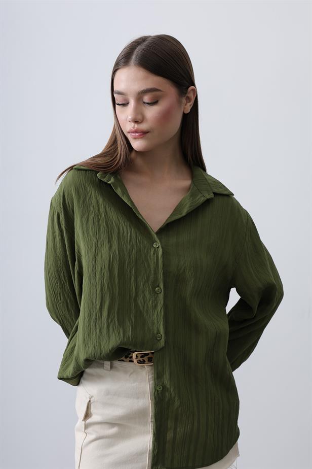 RYN Striped Slim Fit Shirt - Green - Almería