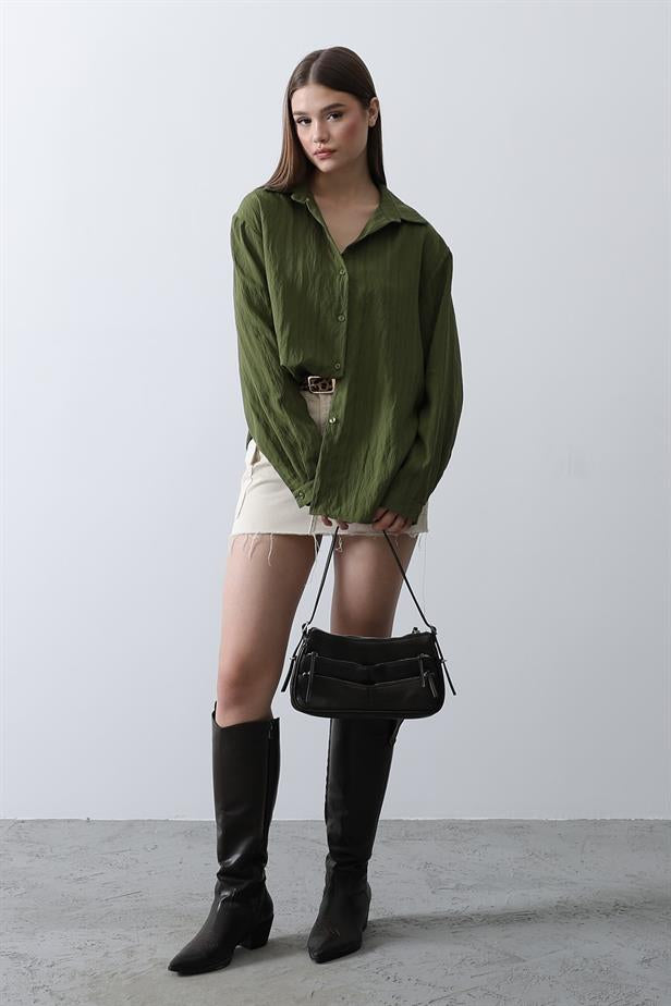 RYN Striped Slim Fit Shirt - Green - Almería