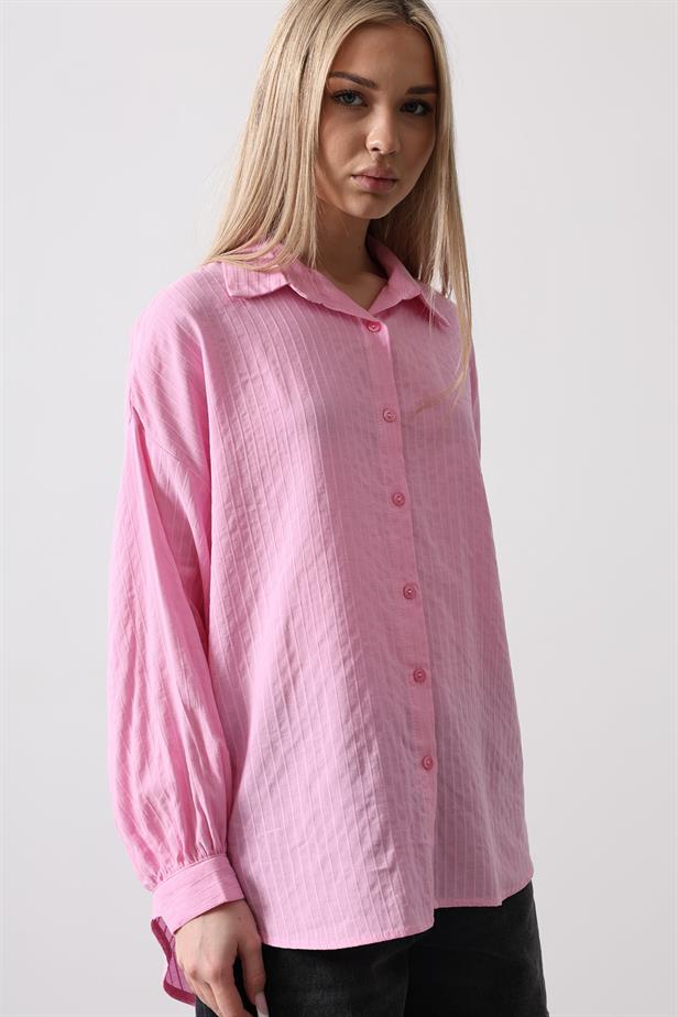 RYN Striped Long Sleeve Shirt - Pink - Graz