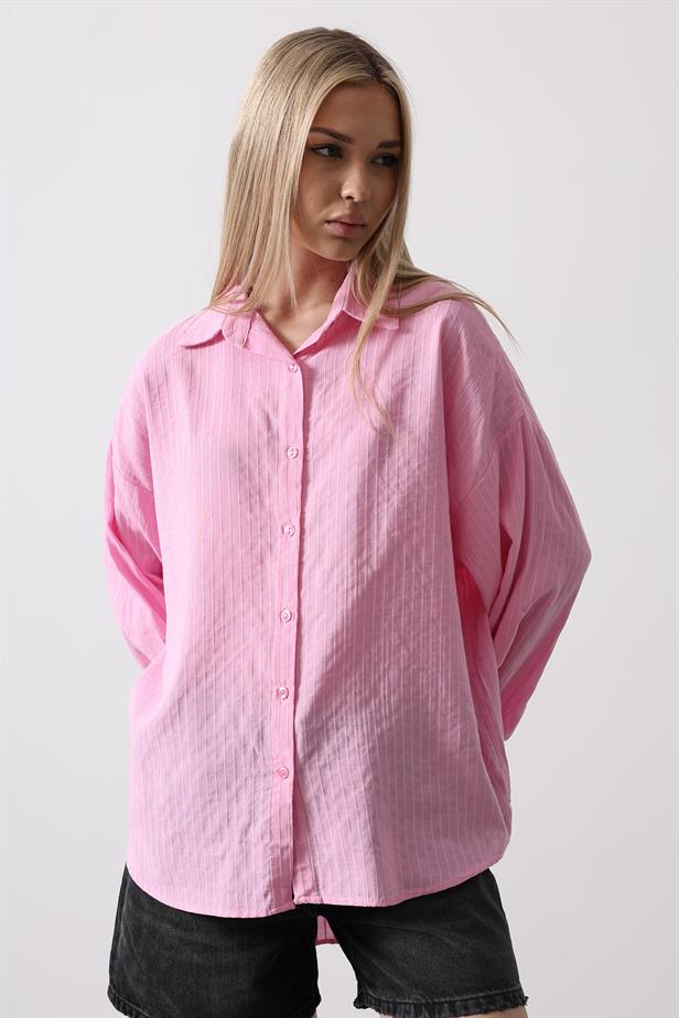 RYN Striped Long Sleeve Shirt - Pink - Graz