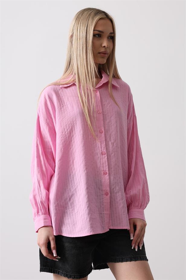 RYN Striped Long Sleeve Shirt - Pink - Graz