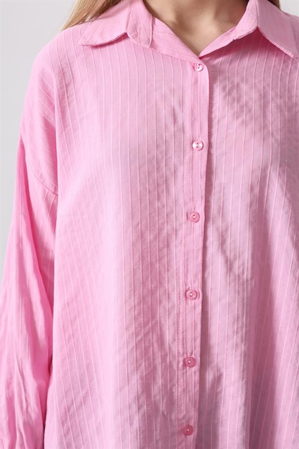 RYN Striped Long Sleeve Shirt - Pink - Graz