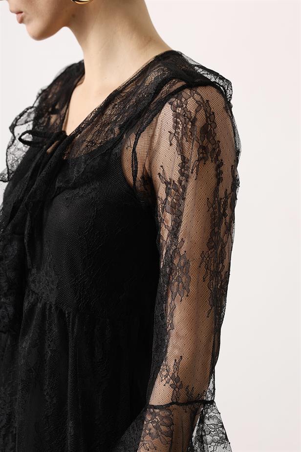 RYN LACE DRESS - Black - Venlo