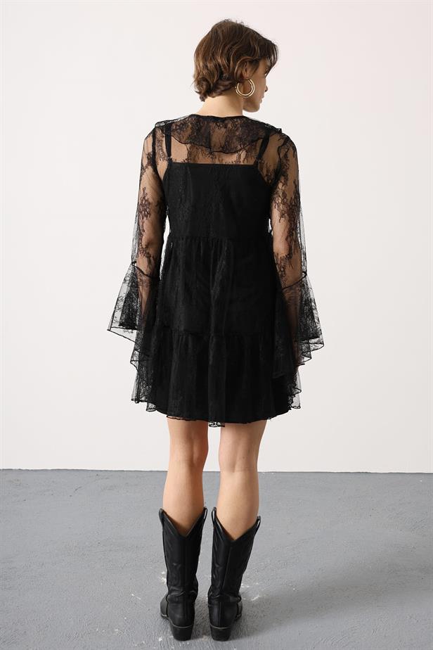 RYN LACE DRESS - Black - Venlo