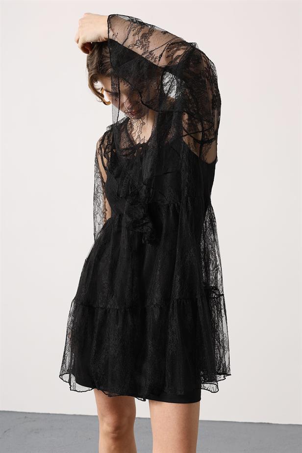 RYN LACE DRESS - Black - Venlo