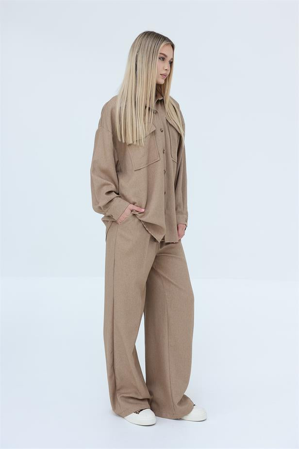 RYN Textured Shirt Set - Stone - Sarnia