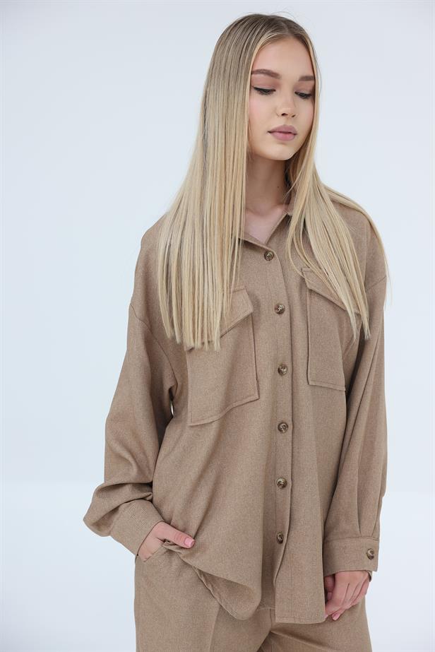 RYN Textured Shirt Set - Stone - Sarnia
