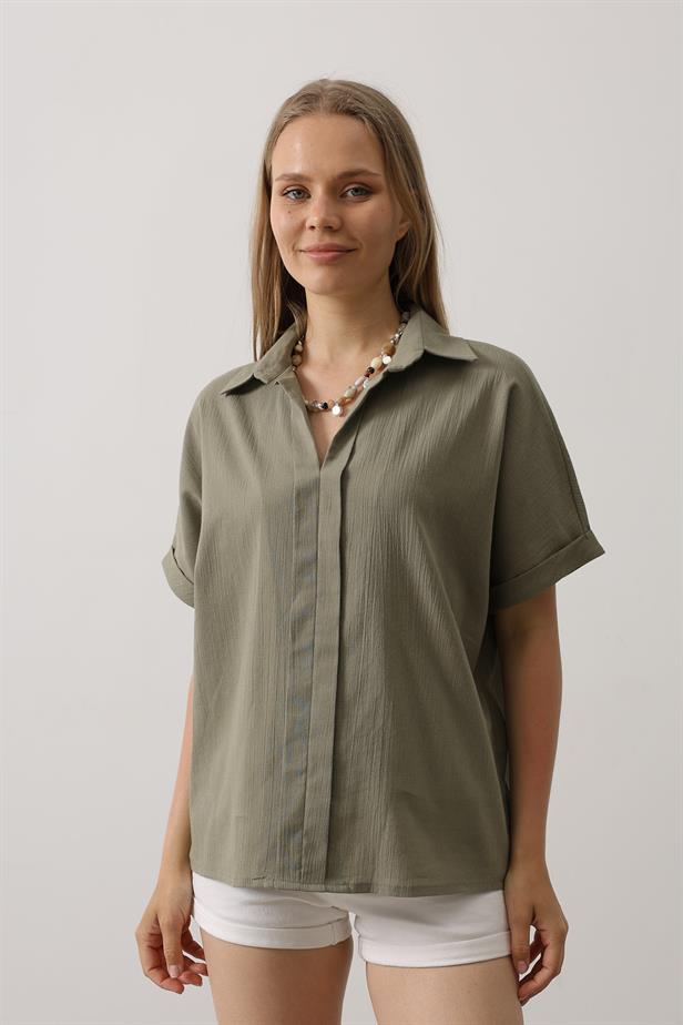RYN Double Arm Chain Blouse - Khaki - Fort Lee