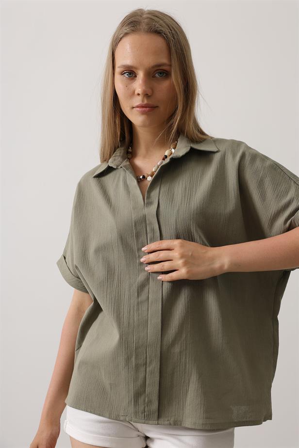RYN Double Arm Chain Blouse - Khaki - Fort Lee