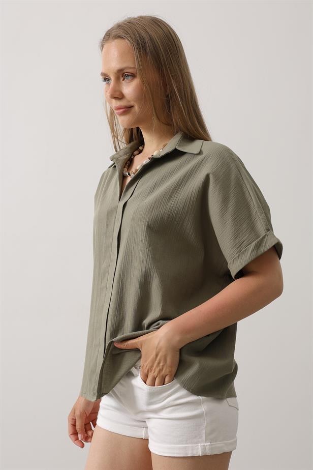 RYN Double Arm Chain Blouse - Khaki - Fort Lee