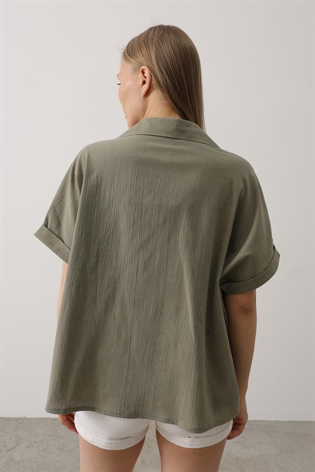 RYN Double Arm Chain Blouse - Khaki - Fort Lee